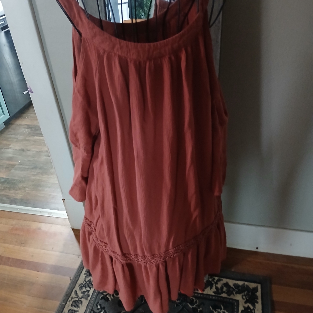 Rust Sleeveless Dress